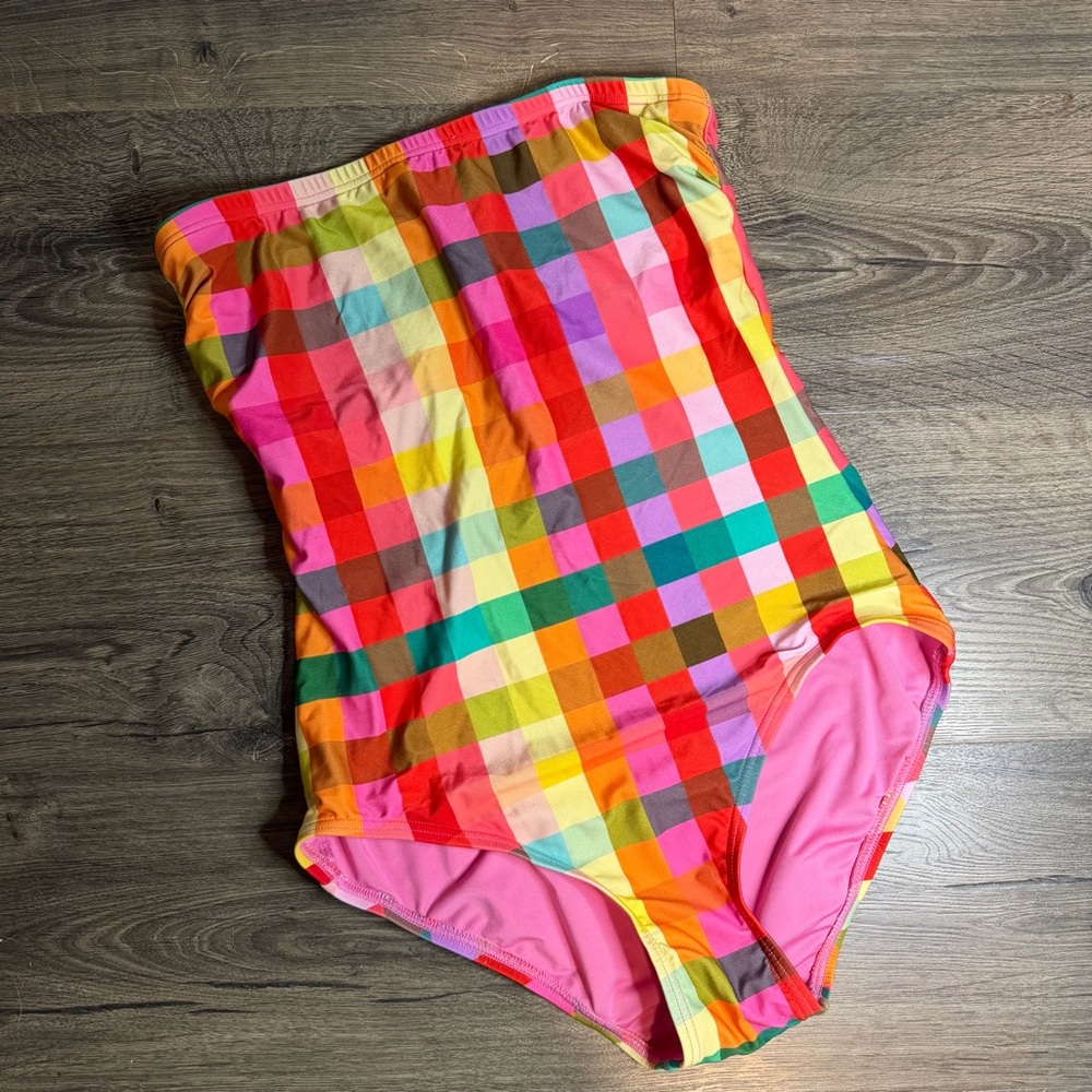 Kate Spade Garden Plaid One Piece Swimsuit